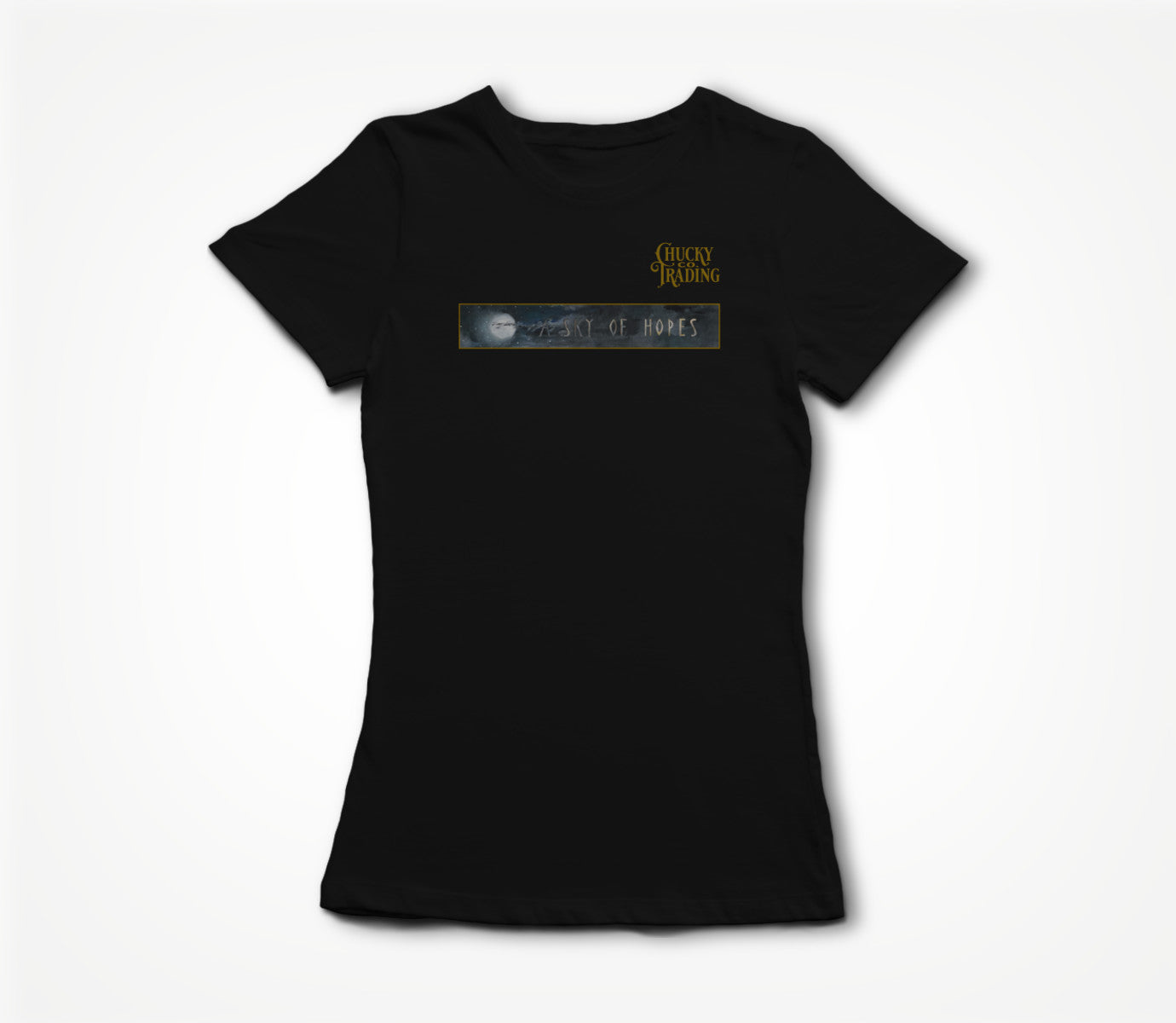 Black w/ Sky Strip Women's T-shirt