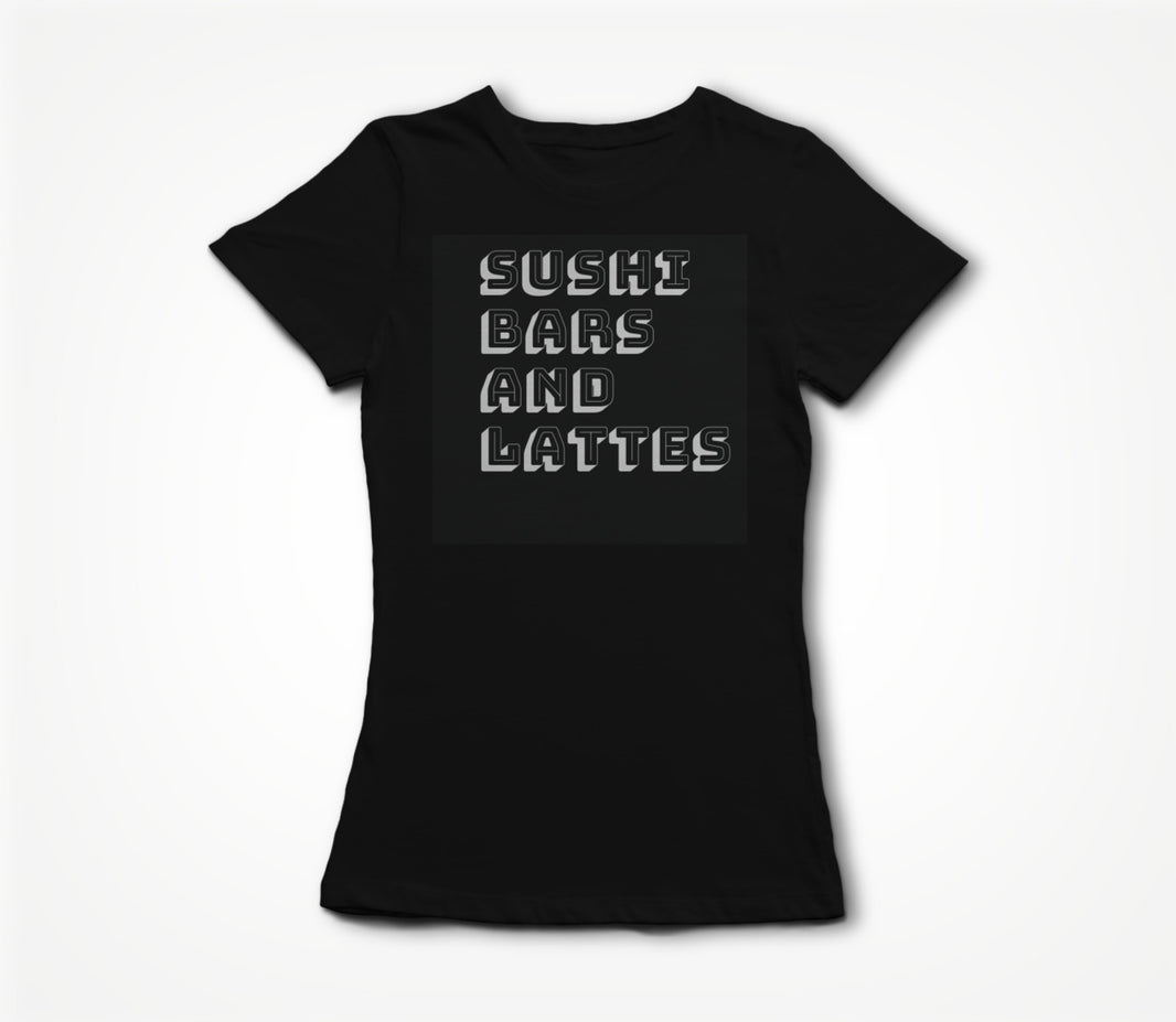 sushi bars T Black Women's T-shirt