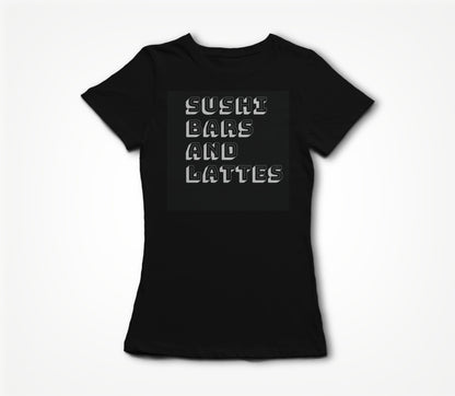 sushi bars T Black Women's T-shirt