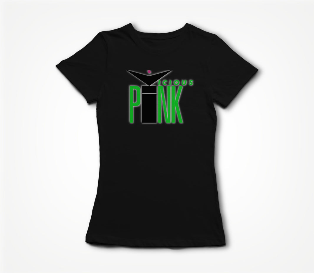 VICIOUS PINK Green Logo Women's T-shirt