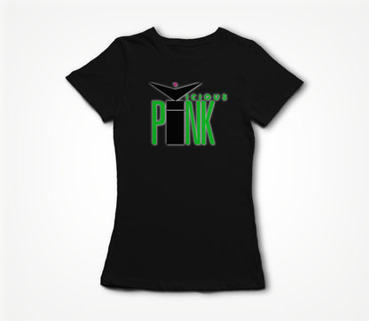 VICIOUS PINK Green Logo Women's T-shirt
