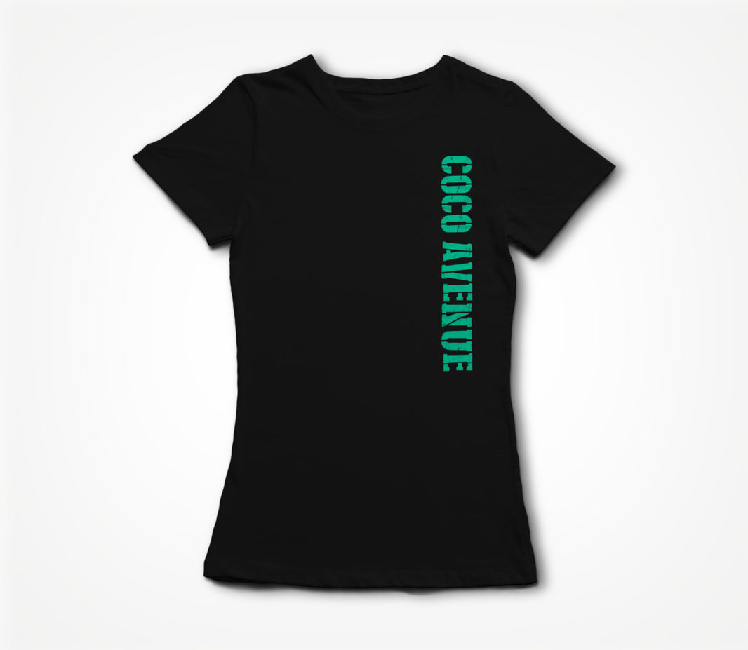 Coco Avenue (S-foam Green Side Logo) Women's T-shirt