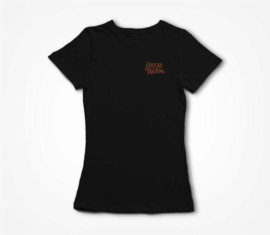 Black w/ Orange Logo Women's T-shirt