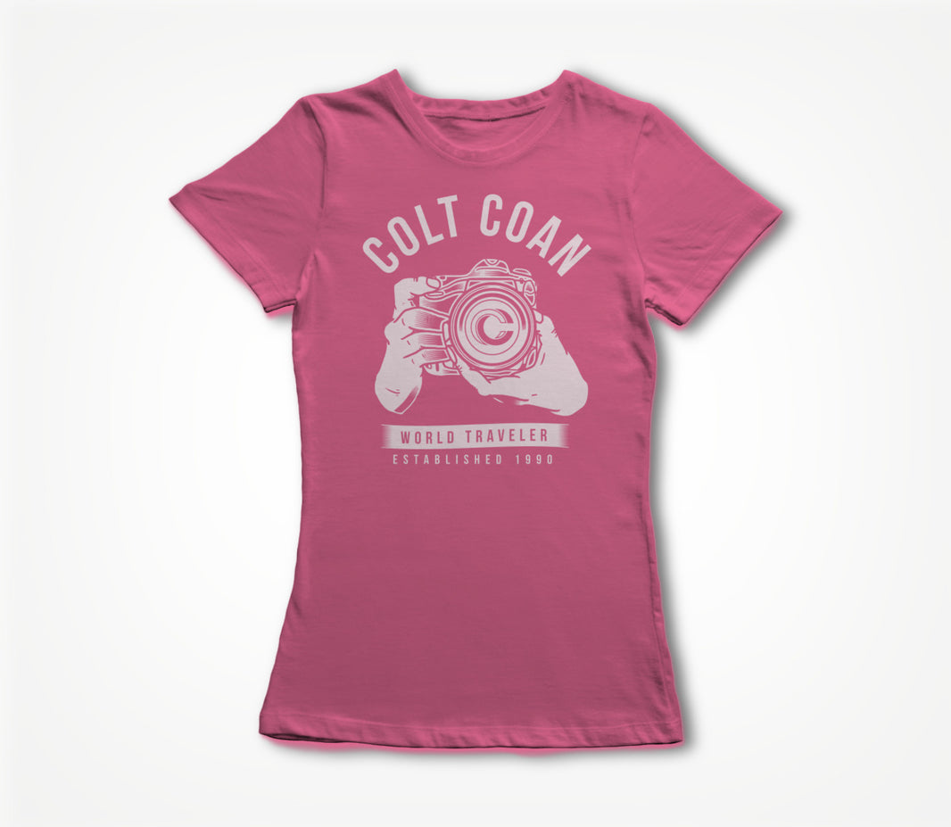 Colt Coan "World Traveler" - Pink Women's T-shirt