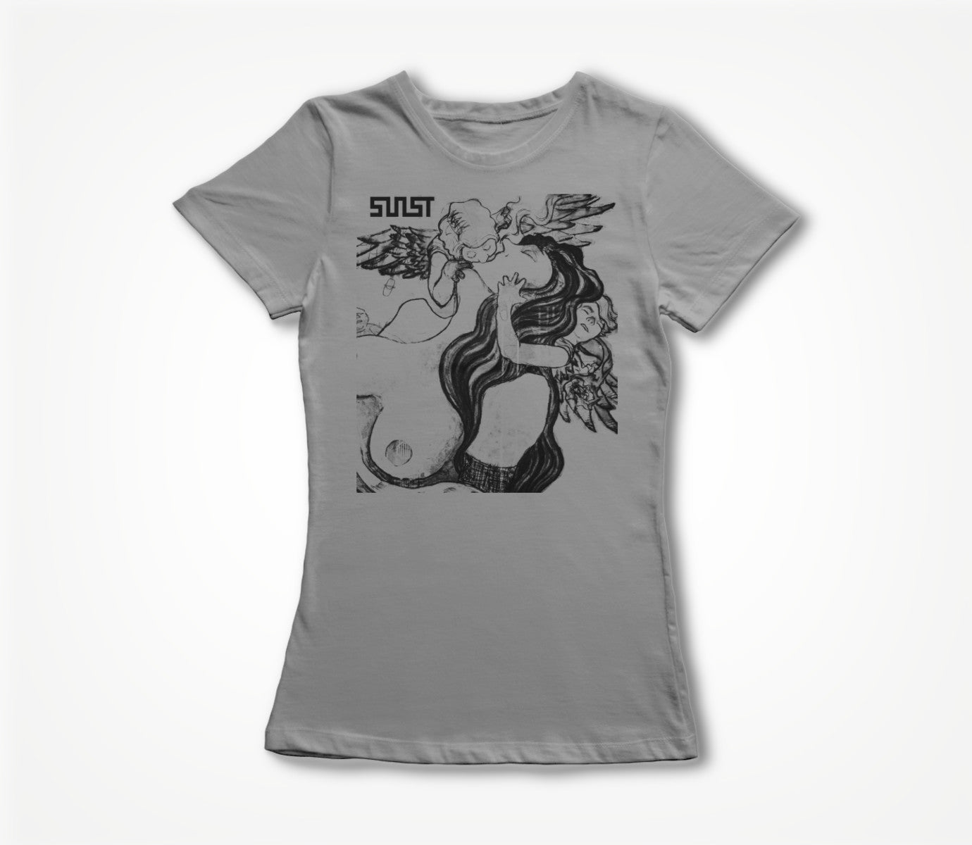 SNST Angel Black Outline Women's T-shirt