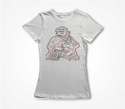 Screw-Jack Old Man Red on White Women's T-shirt