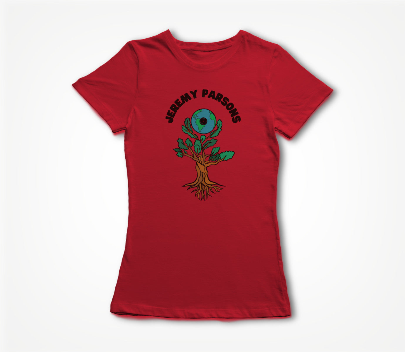 Jeremy Parsons Sit and Spin Logo Red Women's T-shirt