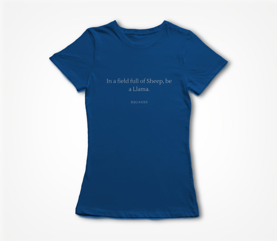 Be a Llama blue Women's T-shirt