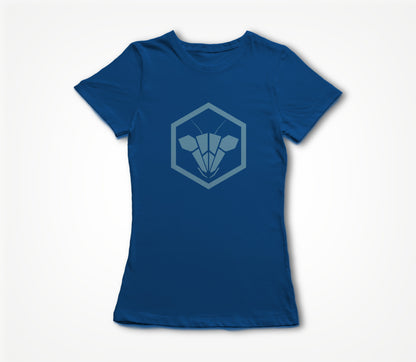 Woodpecking Mantis logo blue Women's T-shirt