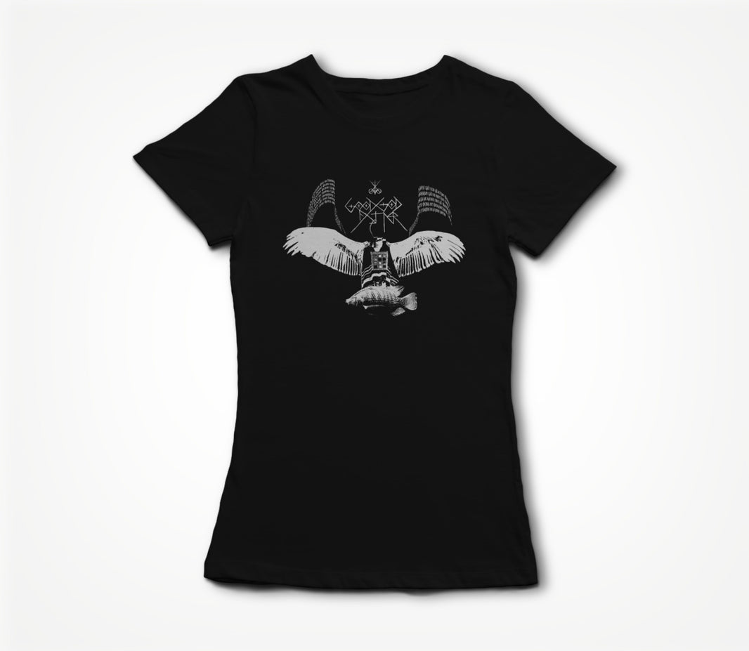 Anti-Nero Vulture White on Black Women's T-shirt