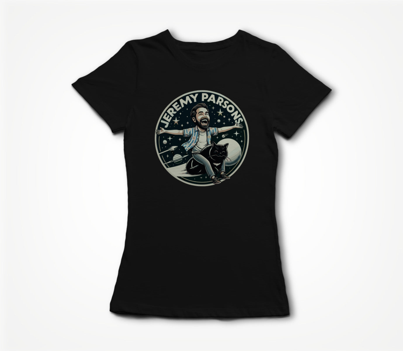 Jeremy Parsons Space Cat Haircut 2026 Women's T-shirt