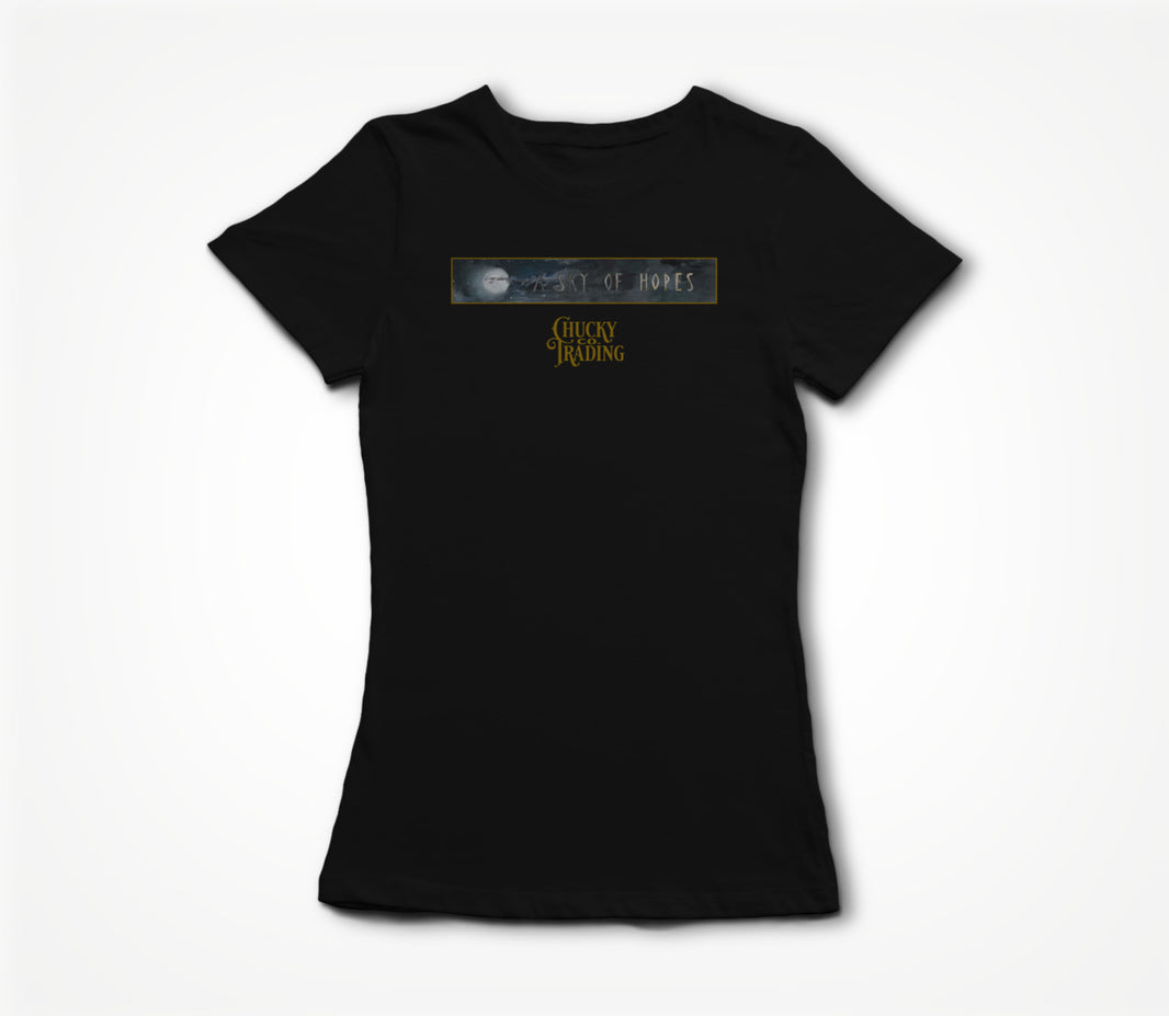 Black w/ Sky and Logo Women's T-shirt