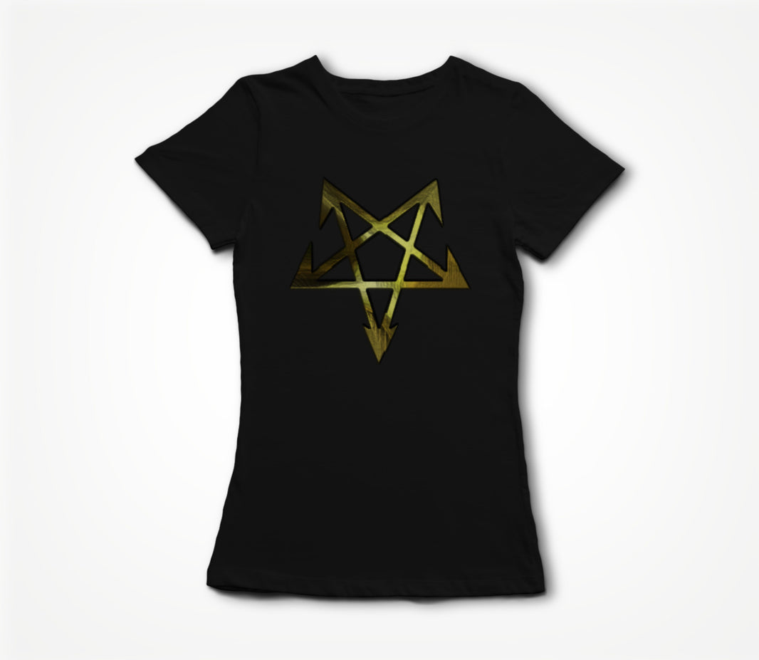 Gold Pentagram and Pentagram Women's T-shirt