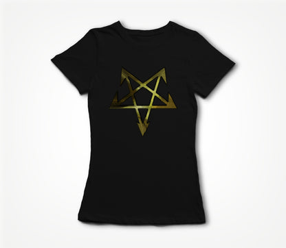 Gold Pentagram and Pentagram Women's T-shirt
