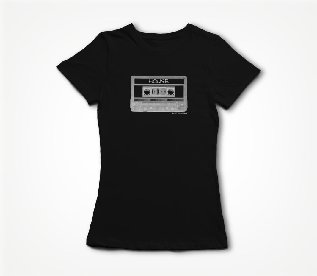 Old School Mix Tape - HOUSE- Black Women's T-shirt