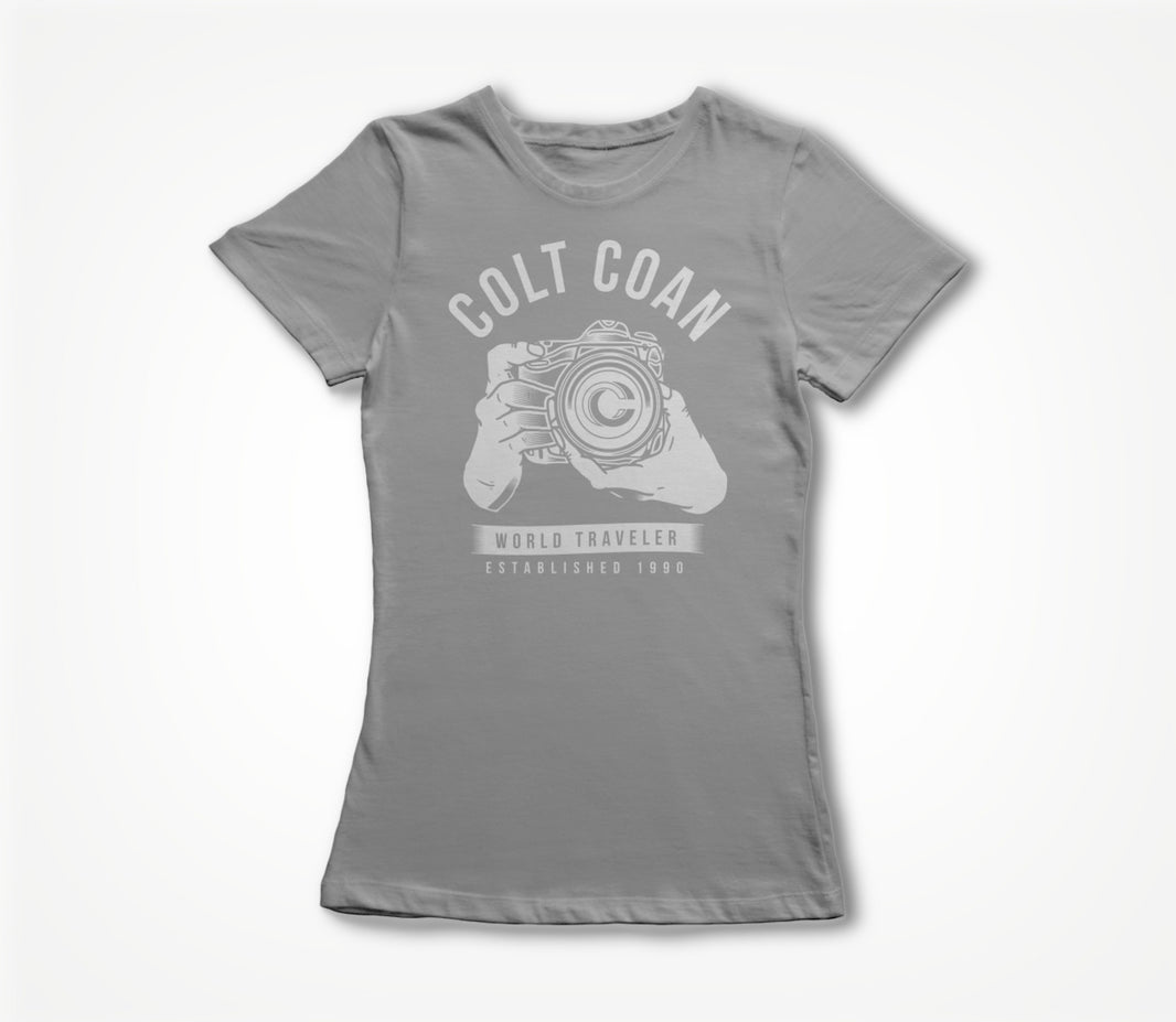 Colt Coan "World Traveler" - Gray Women's T-shirt