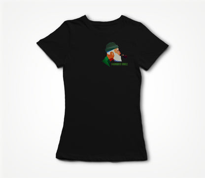 Favourite Uncle - Original Logo 'Uncle' Black Women's T-shirt