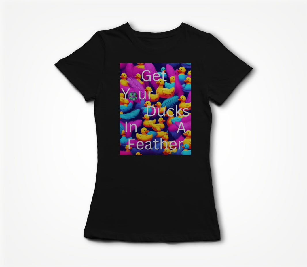 Ducks In A Feather Black Women's T-shirt