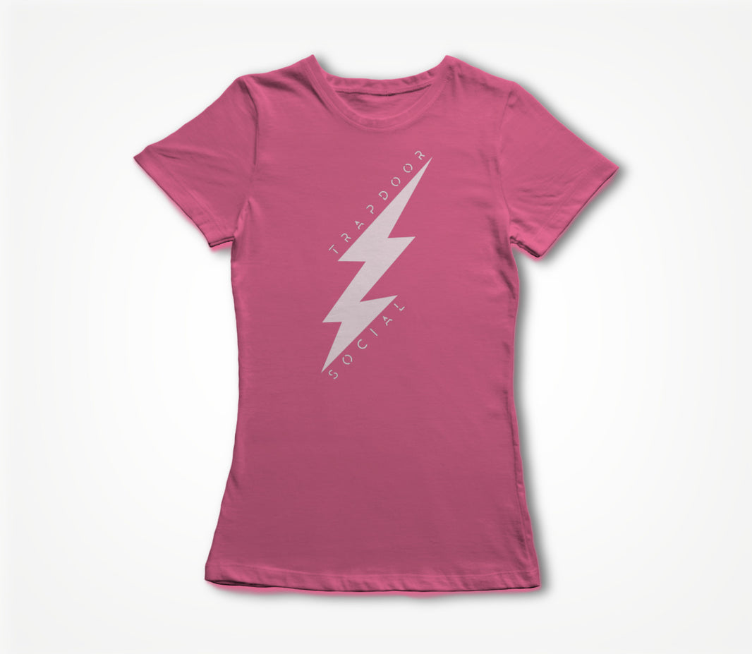 Lightning Bolt - Pink/White Women's T-shirt