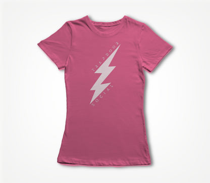 Lightning Bolt - Pink/White Women's T-shirt