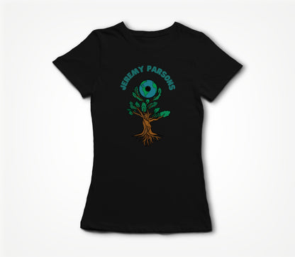 Jeremy Parsons Sit and Spin Logo Black Women's T-shirt