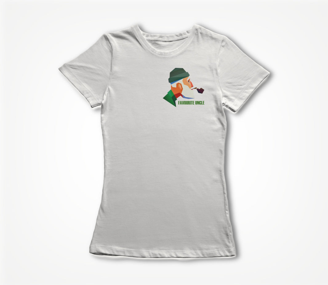 Favourite Uncle - Original Logo 'Uncle' White Women's T-shirt