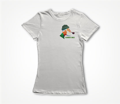 Favourite Uncle - Original Logo 'Uncle' White Women's T-shirt