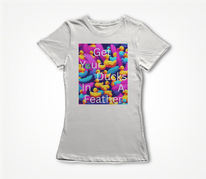 Ducks In A Feather White Women's T-shirt