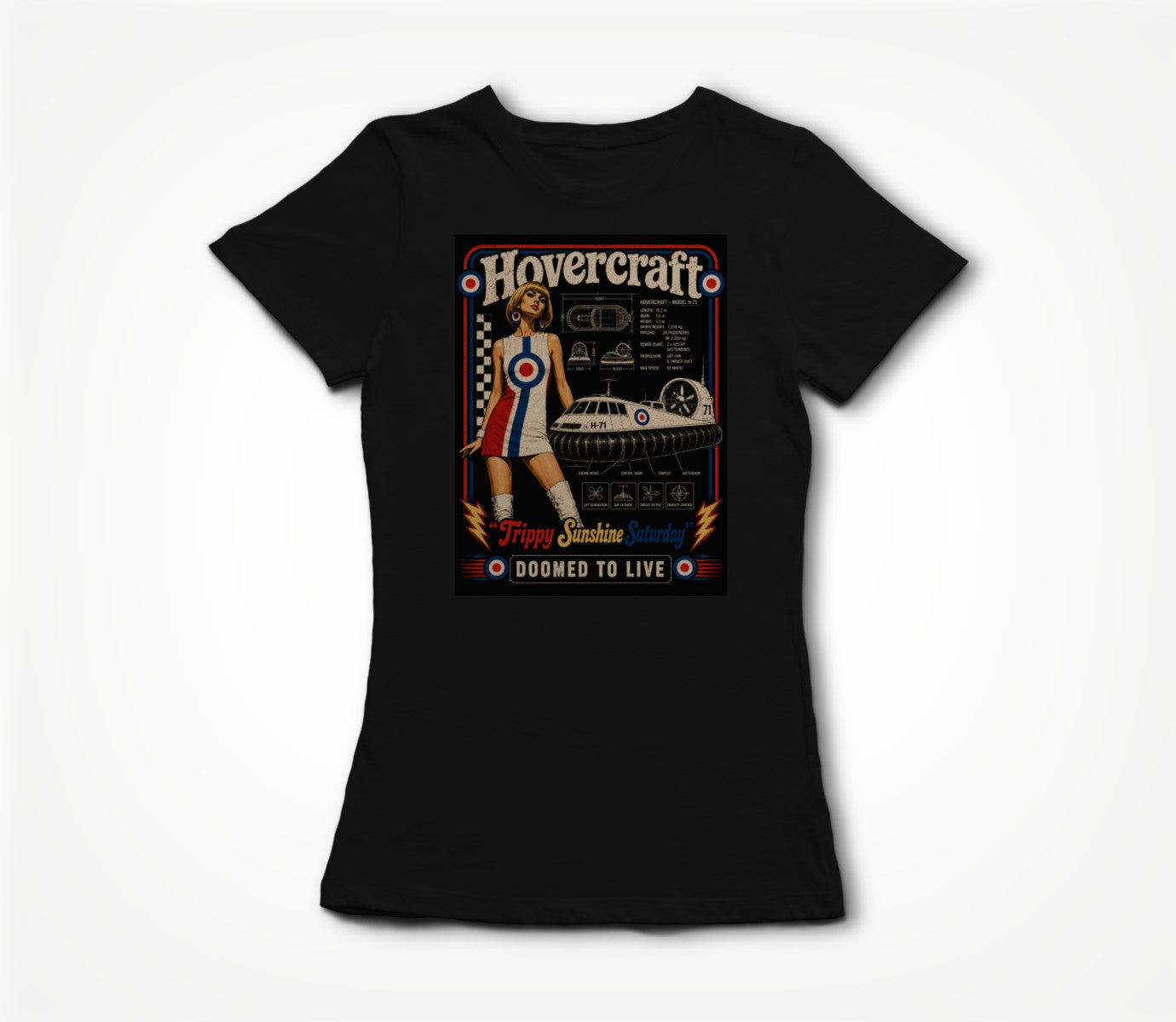 Trippy Black Women's T-shirt