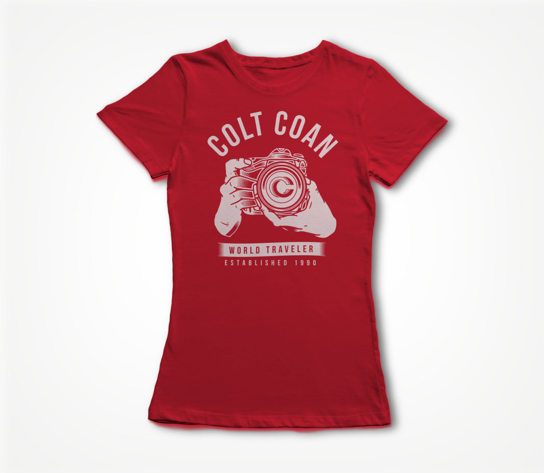 Colt Coan "World Traveler" - Red Women's T-shirt