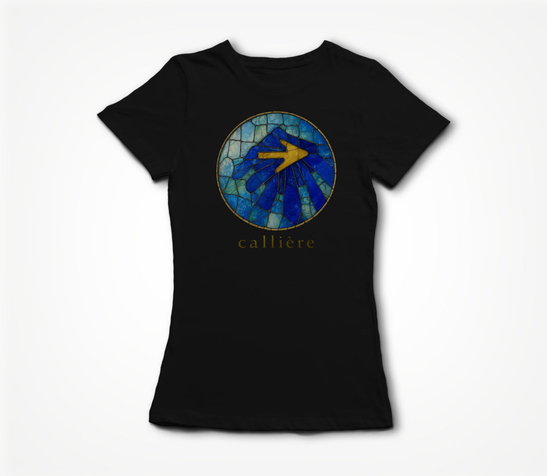 Solar Stained Glass Shell - Black Women's T-shirt