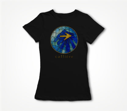 Solar Stained Glass Shell - Black Women's T-shirt