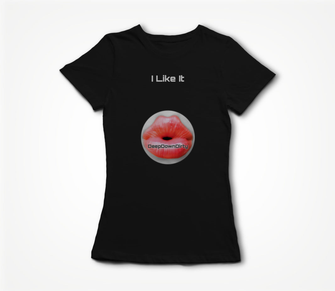 I Like It Circular Black Women's T-shirt