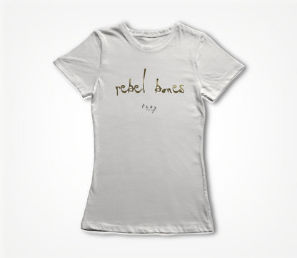 Rebel Bones Logo Series (White) Women's T-shirt