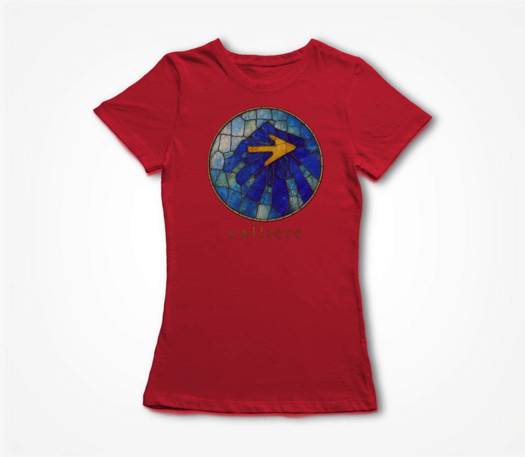 Solar Stained Glass Shell - Red Women's T-shirt