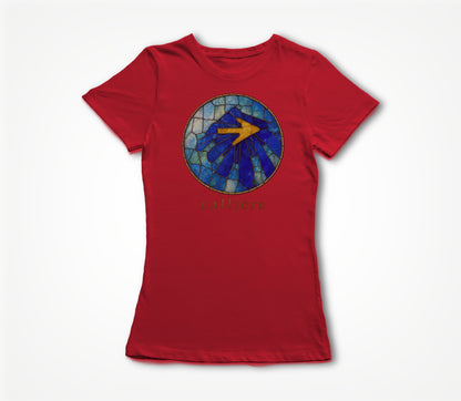 Solar Stained Glass Shell - Red Women's T-shirt