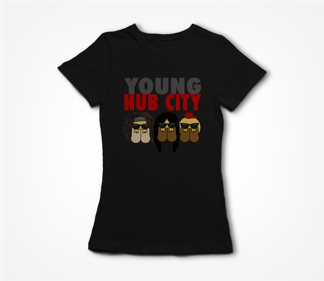 YHC Emoji Black Women's T-shirt