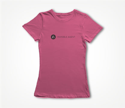 Invisible Agent B&W Horizontal Pink Women's T-shirt
