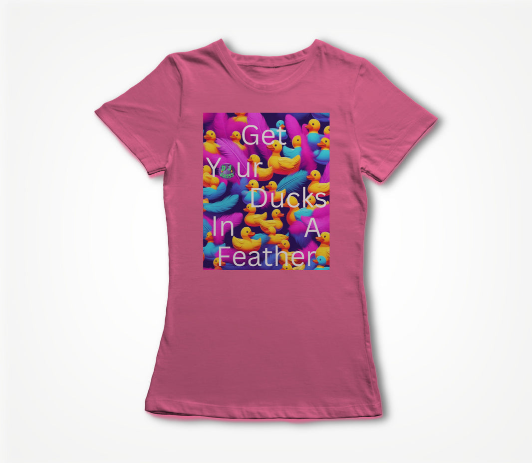 Ducks In A Feather Pink Women's T-shirt