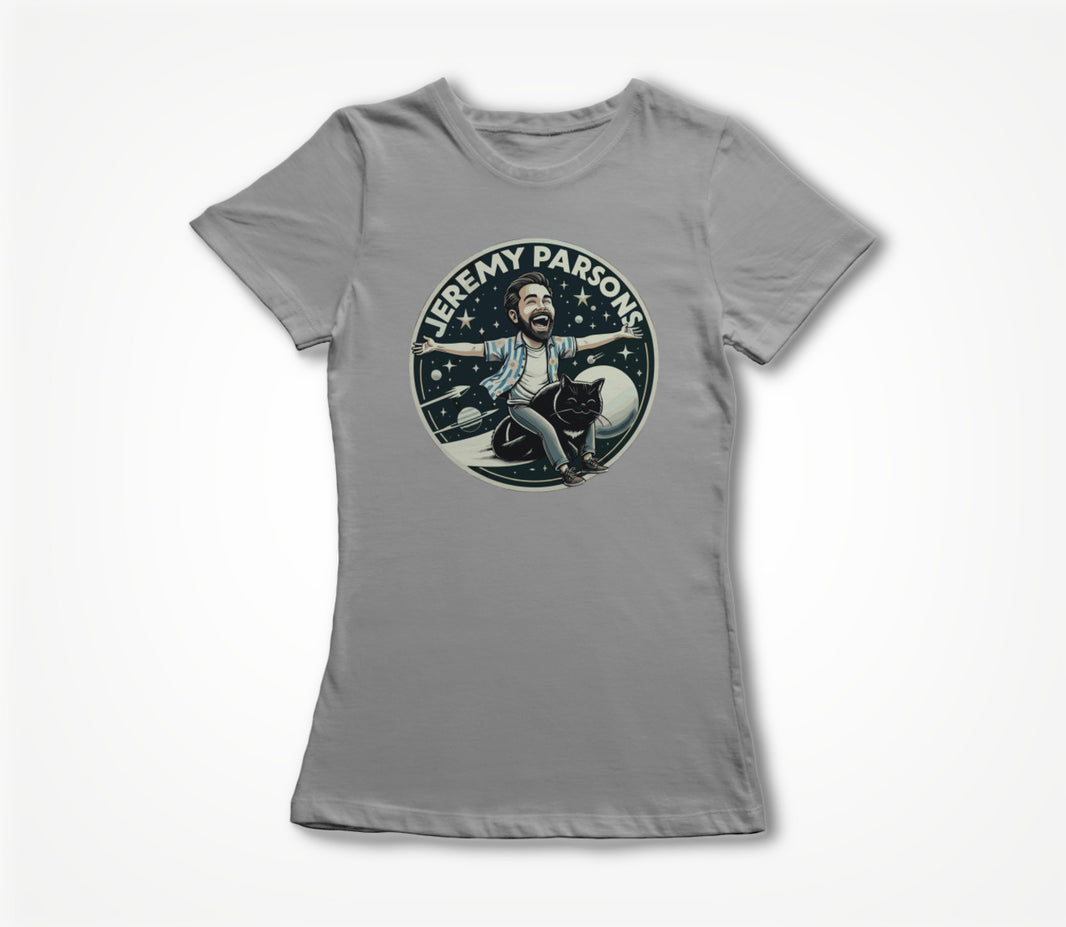 Jeremy Parsons Space Cat Haircut 2026 (Heather Grey) Women's T-shirt