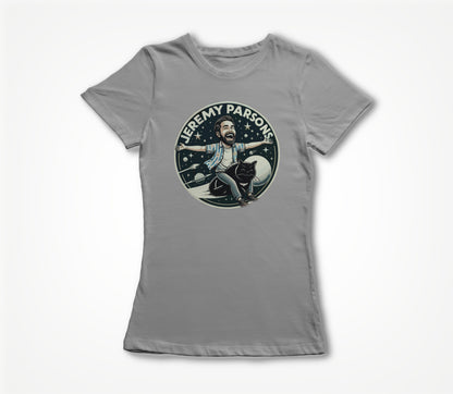 Jeremy Parsons Space Cat Haircut 2026 (Heather Grey) Women's T-shirt