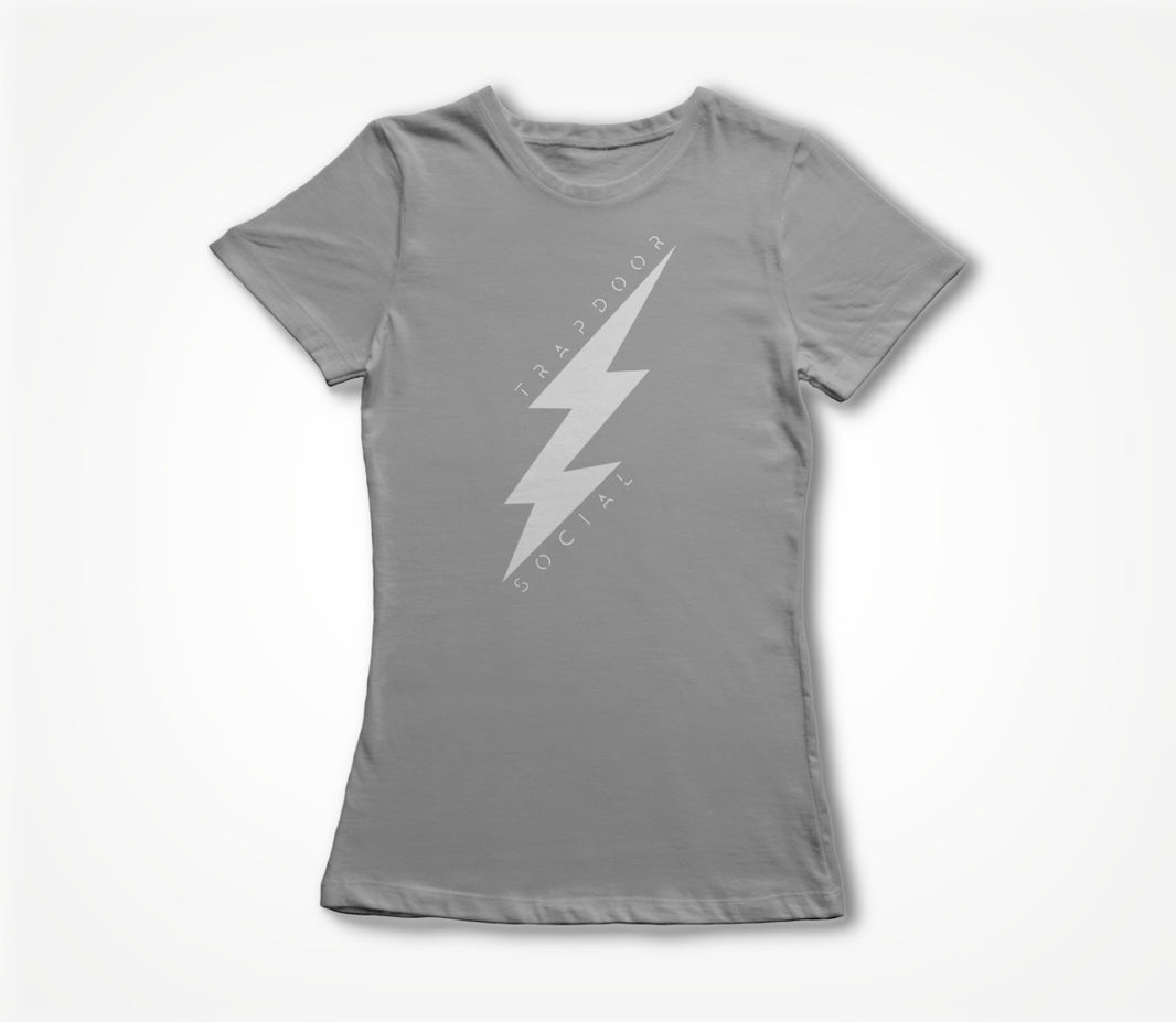 Lightning Bolt - Grey/White Women's T-shirt