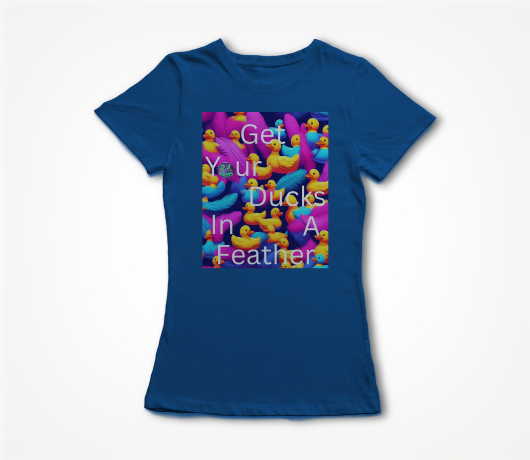 Ducks In A Feather Blue Women's T-shirt