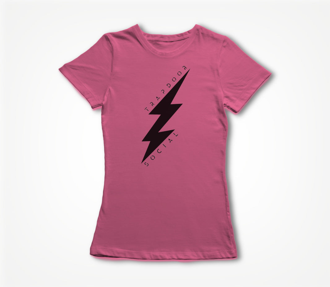 Lightning Bolt - Pink/Black Women's T-shirt