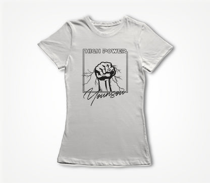 High Power Black on White Women's T-shirt