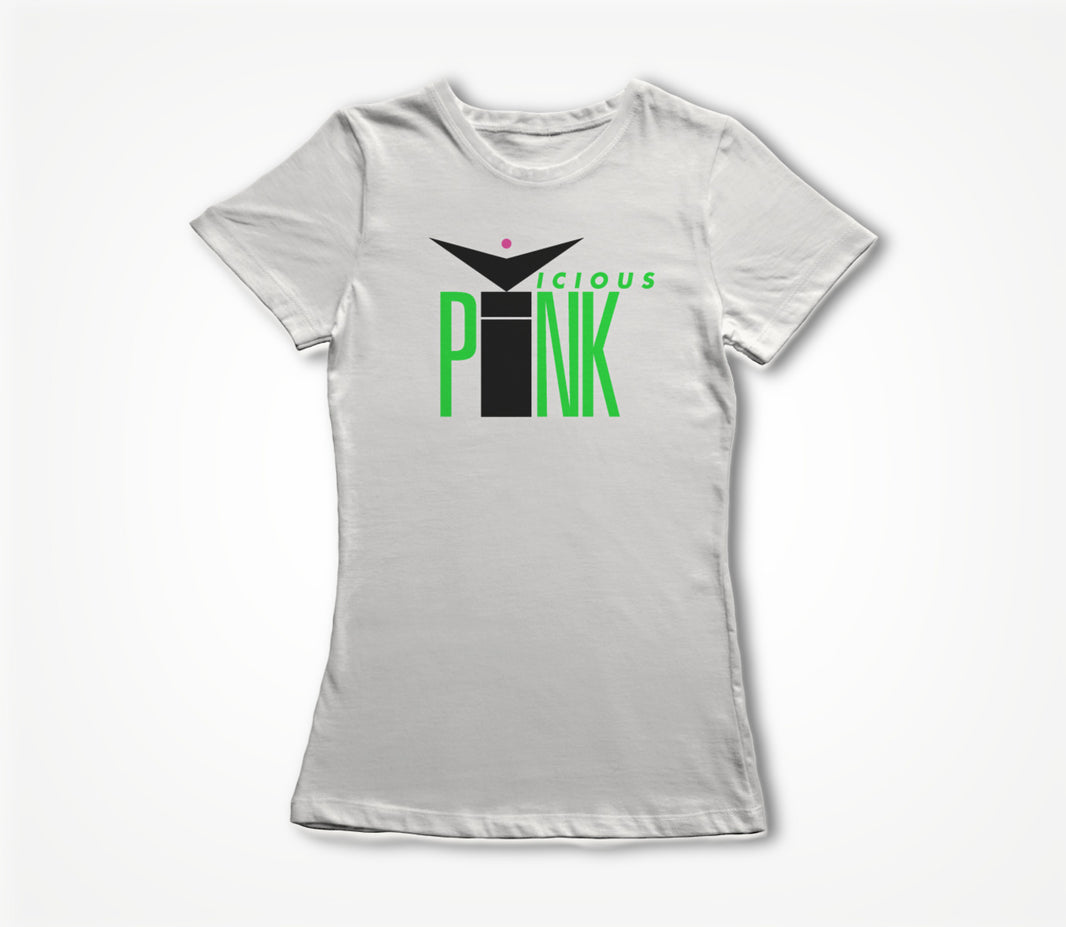 VICIOUS PINK Green Logo Women's T-shirt