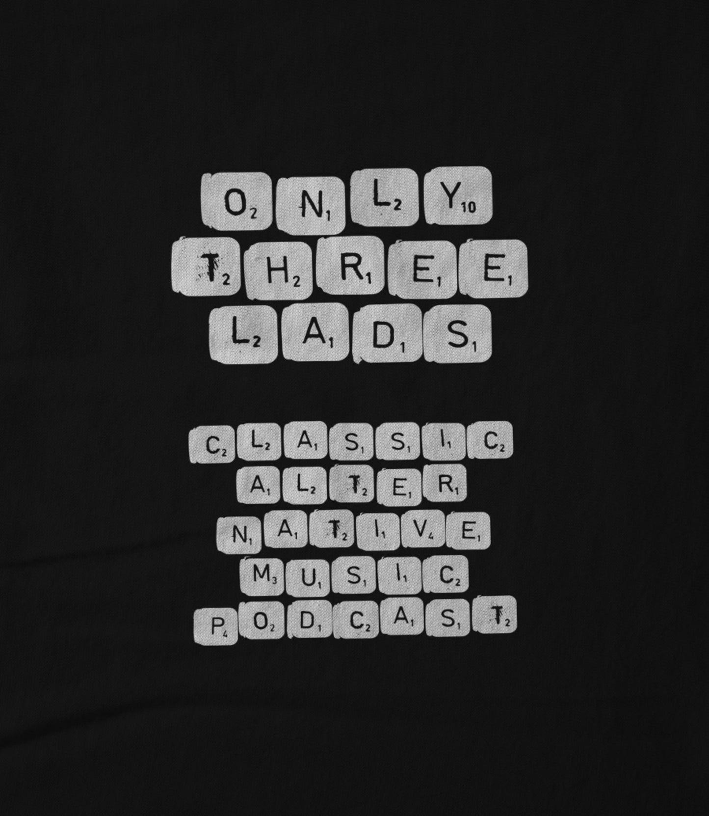 Word Game - White Letters Hoodie