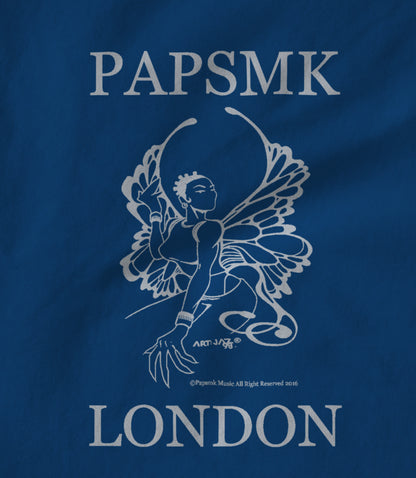 PAPSMK LONDON Logo w1 Blue Unisex T-shirt