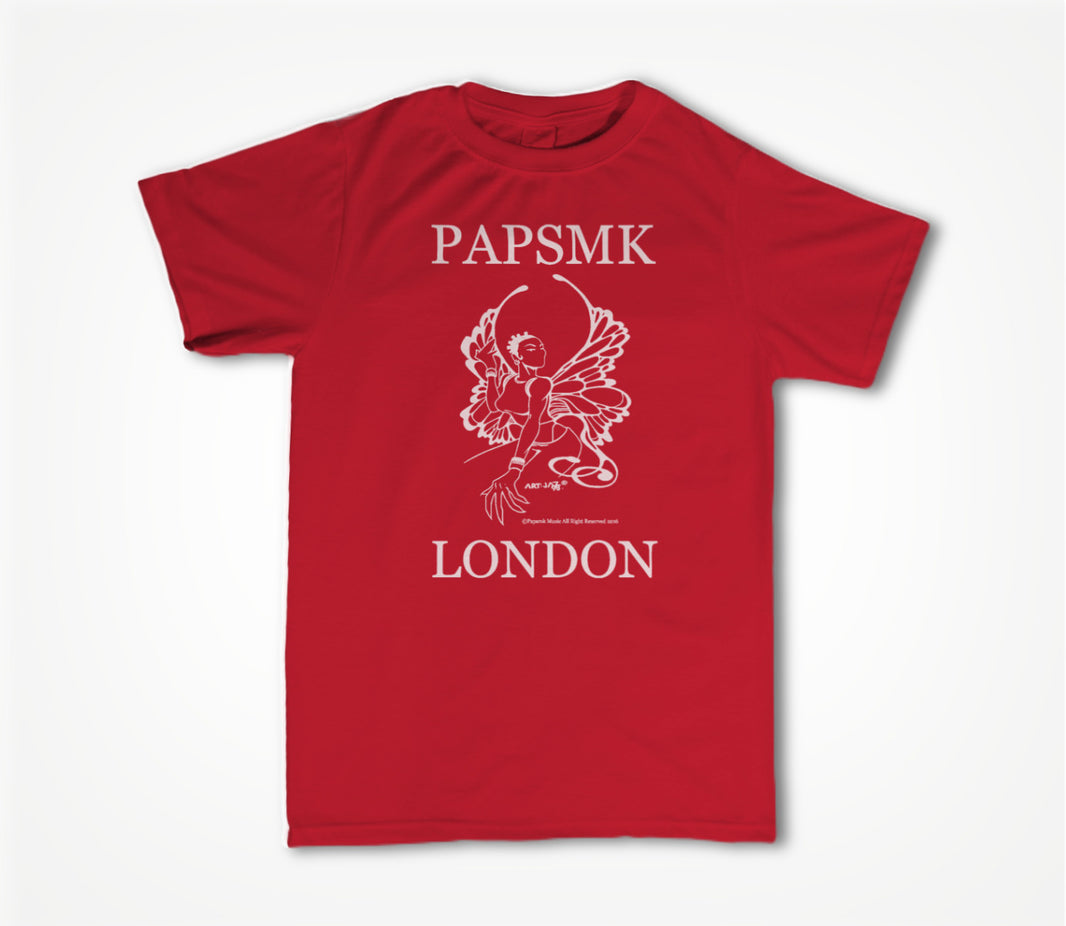 PAPSMK LONDON Logo w1 Red Unisex T-shirt