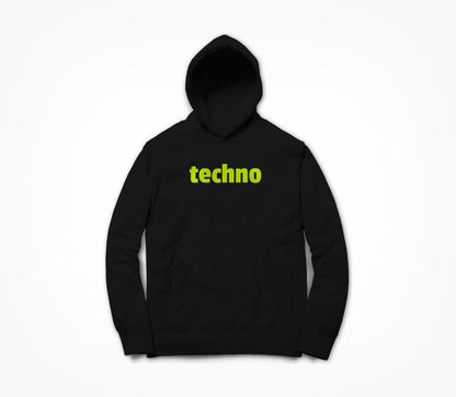 techno print Hoodie
